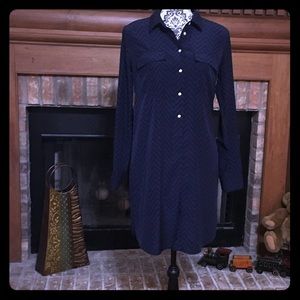 Gap Navy with Zig Zag Chevron Print Sheath Dress